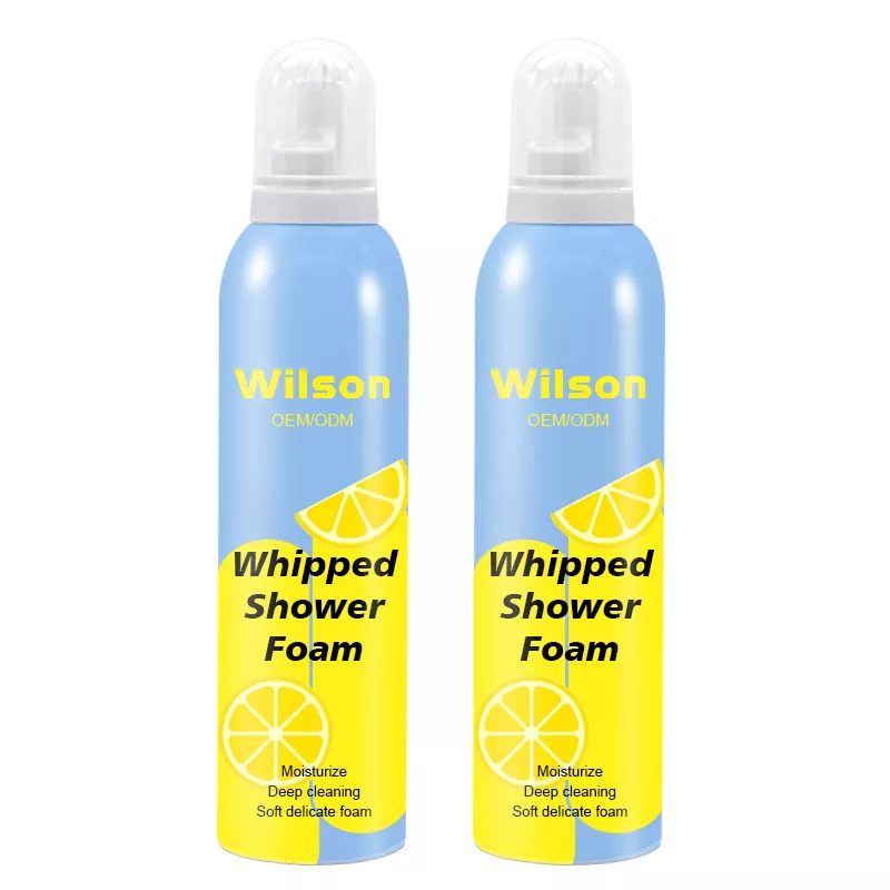 Mousse de douche douce et dense en microns